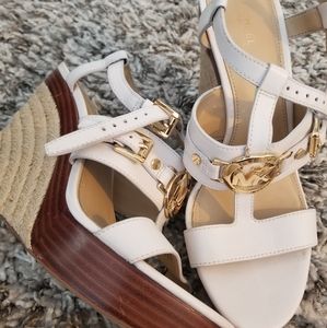 Michael Kors White Wedges